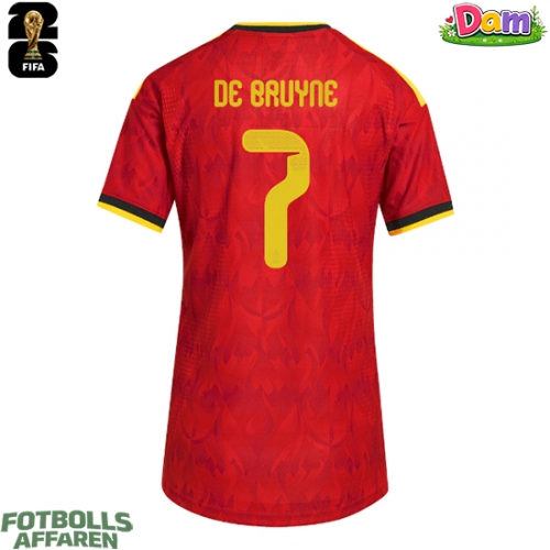 Belgien Kevin De Bruyne #7 Hemmatröja Kvinnor VM 2026 Kortärmad